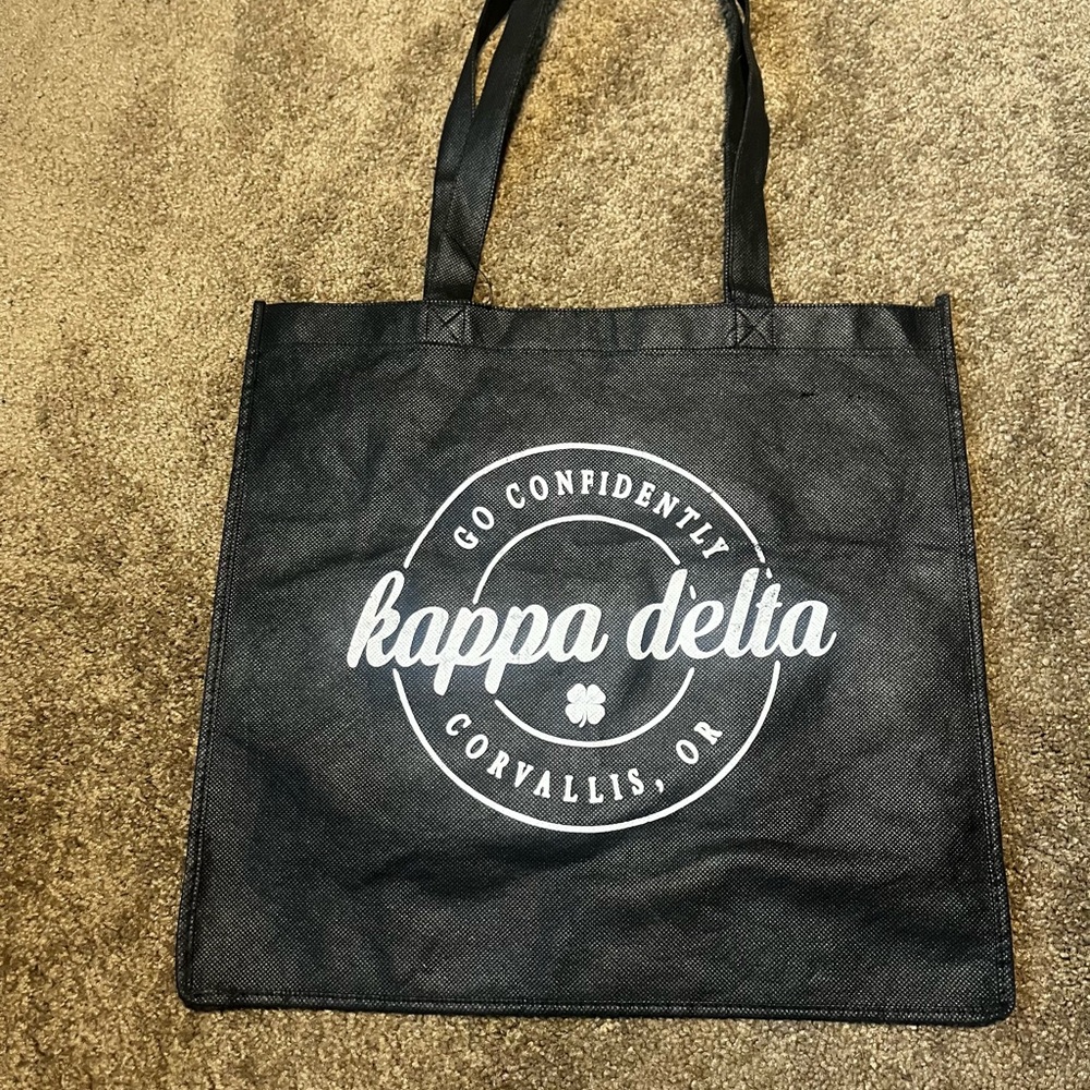 Kappa Delta Black Tote Bag